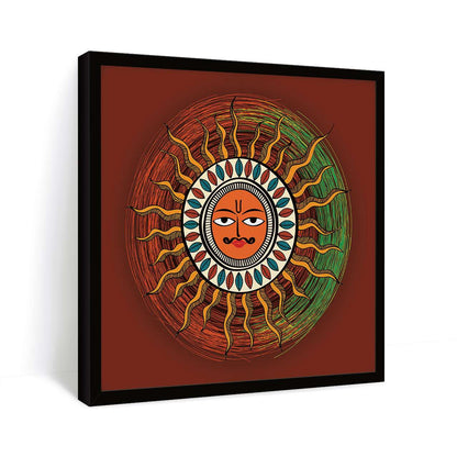 ArtX Madhubani Sun Painting For Wall Decoration, Wall Painting For Living Room