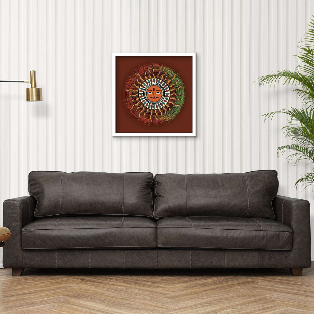 ArtX Madhubani Sun Painting For Wall Decoration, Wall Painting For Living Room ArtX