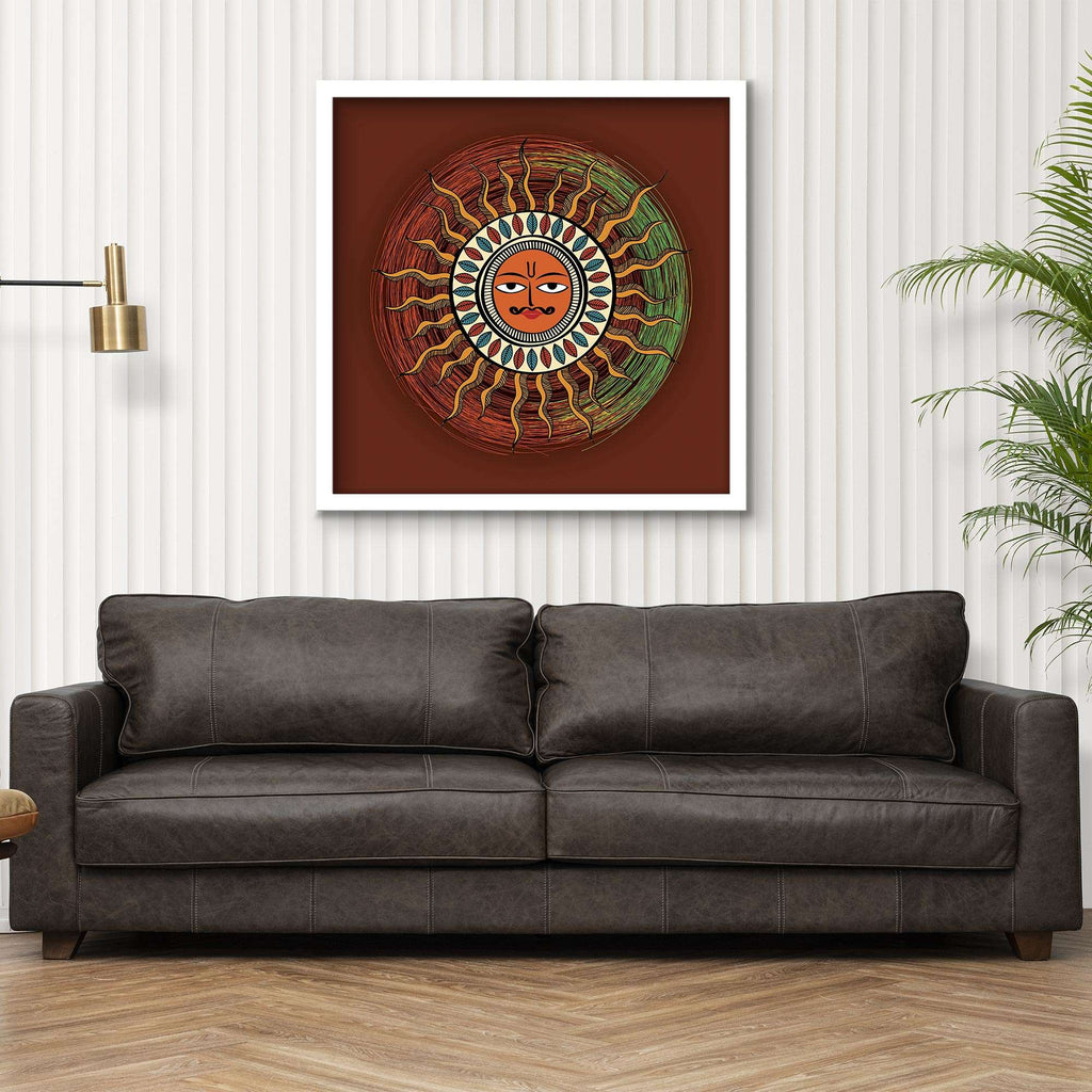 ArtX Madhubani Sun Painting For Wall Decoration, Wall Painting For Living Room ArtX