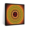 ArtX Om Namah Shivaya Mandala Painting For Wall Decoration, Wall Painting For Living Room, Orange ArtX