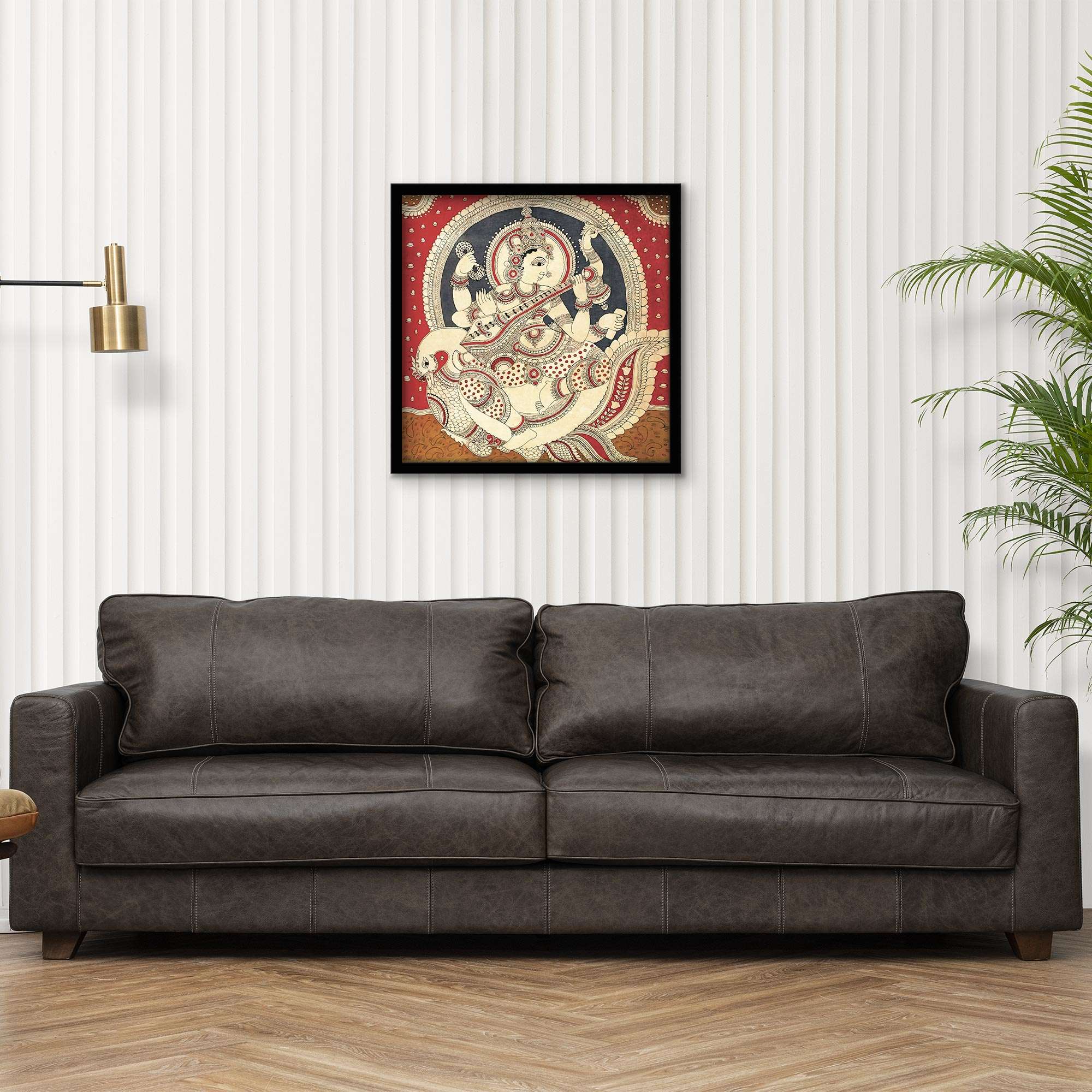ArtX Goddess Saraswati Ji Madhubani Wall Painting For Living Room ArtX
