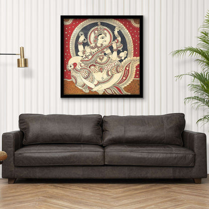ArtX Goddess Saraswati Ji Madhubani Wall Painting For Living Room