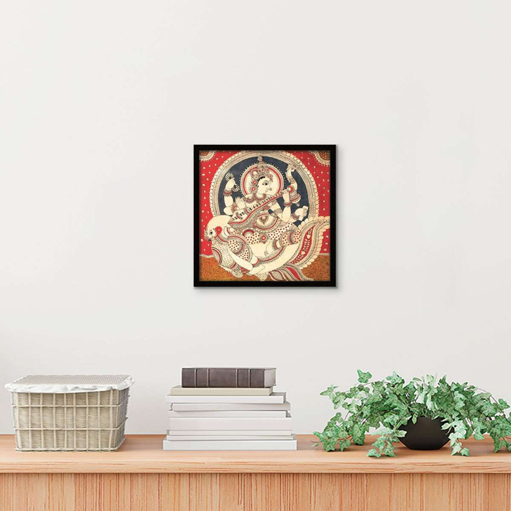 ArtX Goddess Saraswati Ji Madhubani Wall Painting For Living Room ArtX