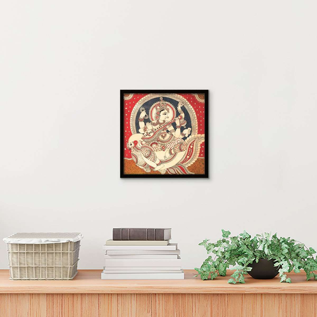 ArtX Goddess Saraswati Ji Madhubani Wall Painting For Living Room ArtX