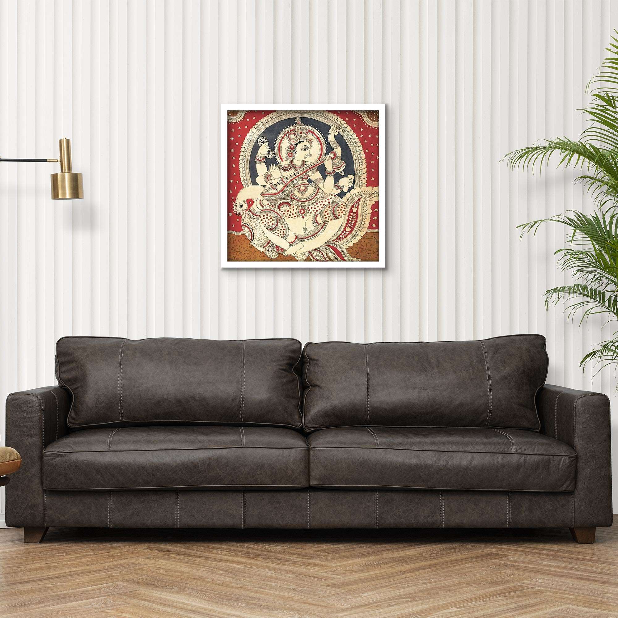 ArtX Goddess Saraswati Ji Madhubani Wall Painting For Living Room ArtX