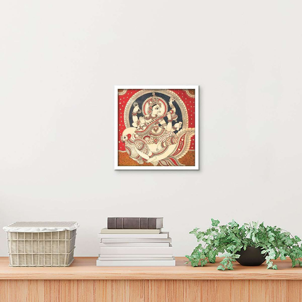 ArtX Goddess Saraswati Ji Madhubani Wall Painting For Living Room ArtX