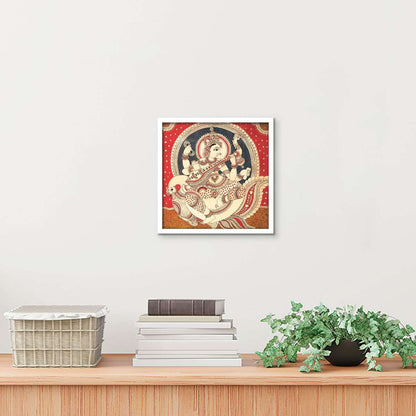 ArtX Goddess Saraswati Ji Madhubani Wall Painting For Living Room