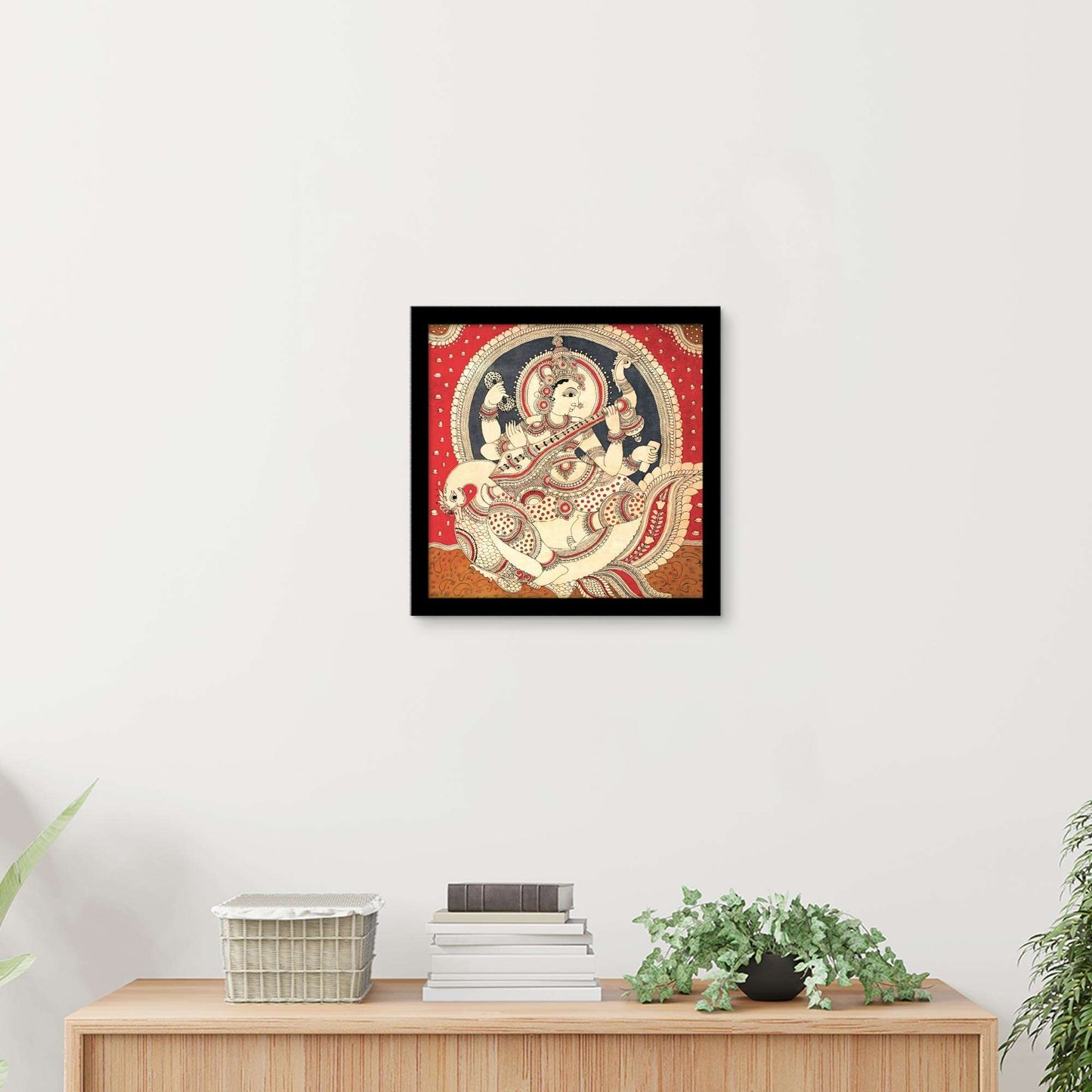 ArtX Goddess Saraswati Ji Madhubani Wall Painting For Living Room