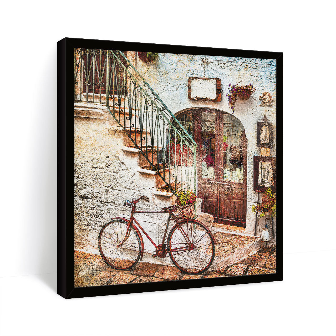 ArtX Vintage Cycle in an Alley Painting for Wall Decoration ArtX