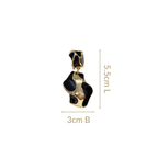 Black And Gold Abstract Danglers Nestasia