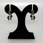 Black And Gold Abstract Danglers Nestasia