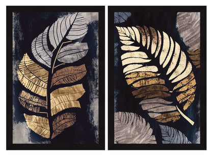 ArtX Floral Aesthetic Wall Decor Paintings for Home Decoration, Living Room, Bedroom, Office, Set Of 2 AXII-18-LEF