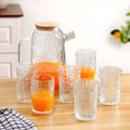Textured Jug And Glass Set Of 7 Nestasia