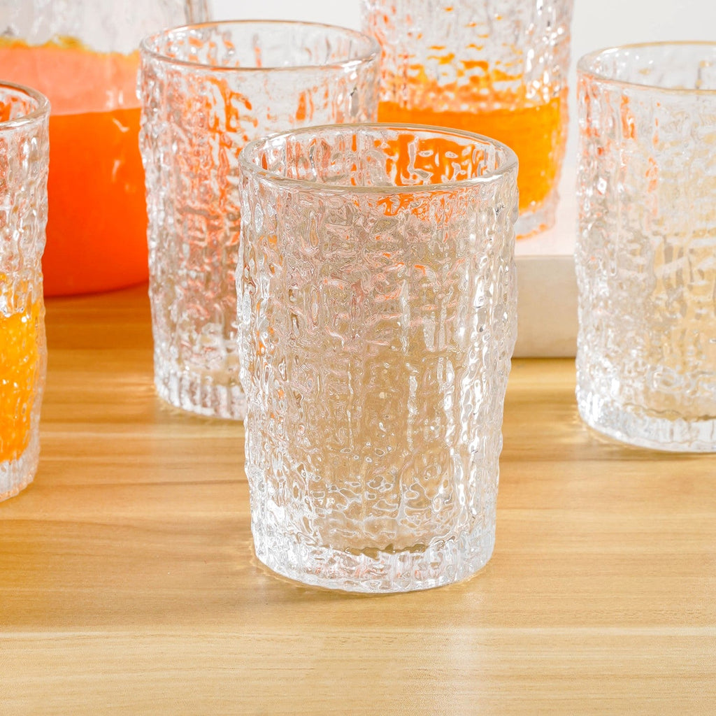 Textured Jug And Glass Set Of 7 Nestasia