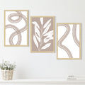 Floral Abstract Art Paintings, Painting For Wall Living Room, Set of 3 AXIII-43-BOH ArtX