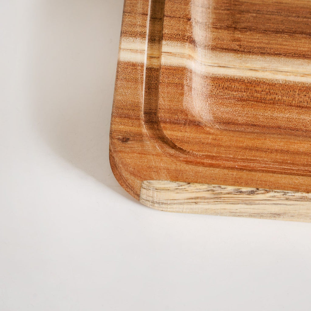 Acacia Wood Bread Box With Transparent Cloche 22cm Nestasia