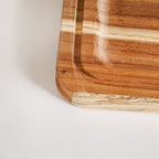 Acacia Wood Bread Box With Transparent Cloche 22cm Nestasia