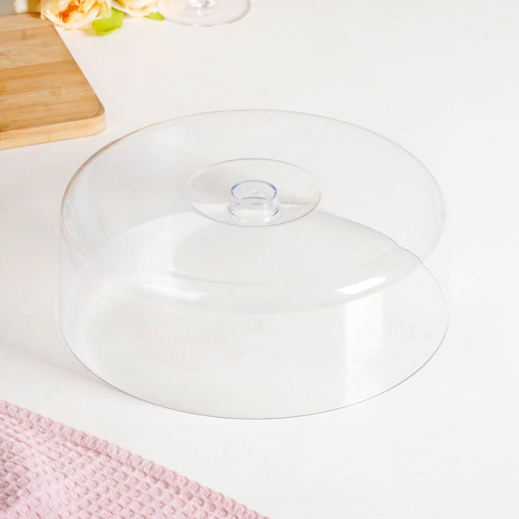 Acacia Wood Dessert Stand With Cloche 10 Inch Nestasia
