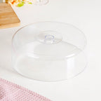 Acacia Wood Dessert Stand With Cloche 10 Inch Nestasia