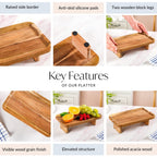 Versatile Wooden Riser Platter 10 Inch Nestasia