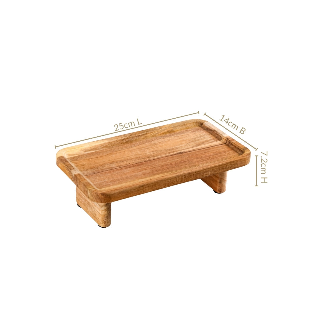 Versatile Wooden Riser Platter 10 Inch Nestasia
