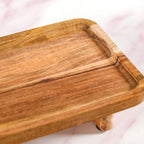 Versatile Wooden Riser Platter 10 Inch Nestasia