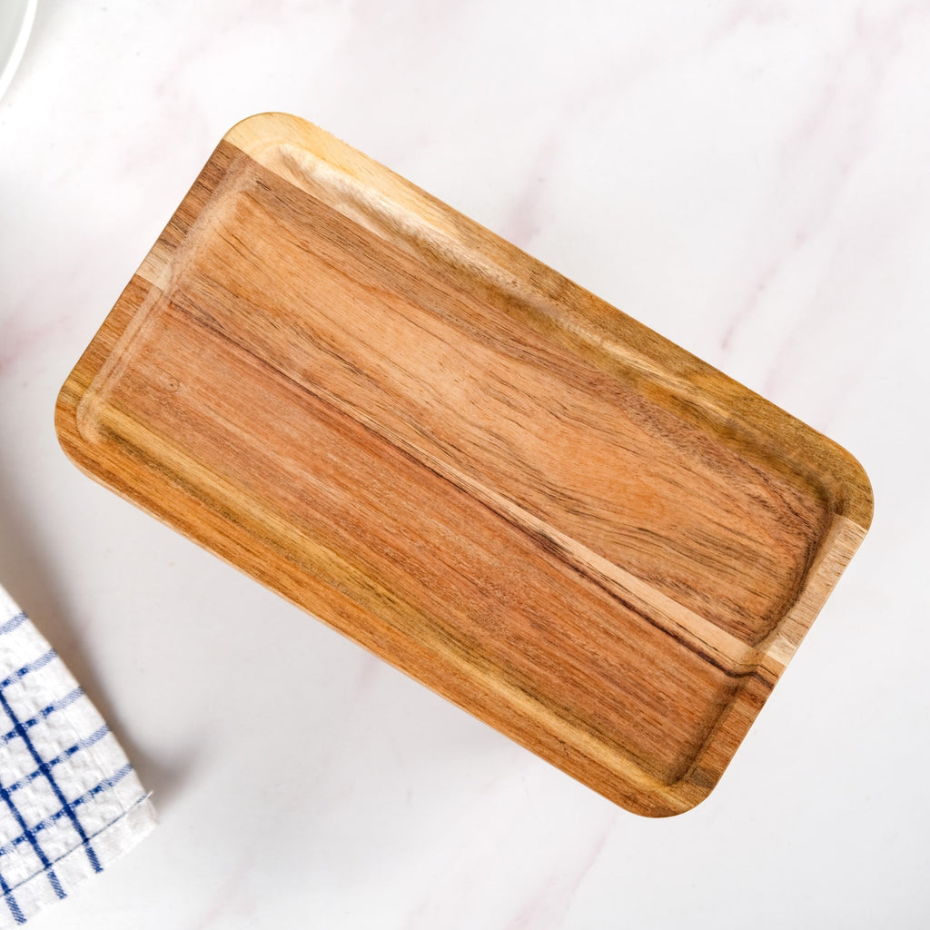 Versatile Wooden Riser Platter 10 Inch Nestasia