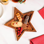 Acacia Wood Star Serving Platter 31x27cm Nestasia