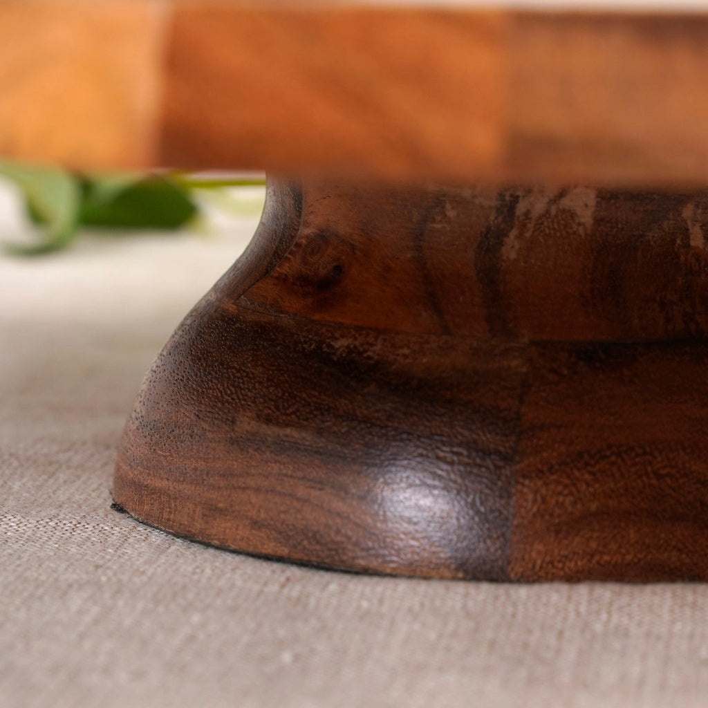 Butterfly Mother Of Pearl Inlay Wooden Cake Stand 30x26cm Nestasia