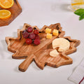 Acacia Wood Maple Leaf Serving Platter Nestasia