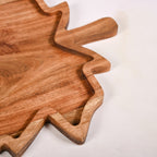 Acacia Wood Maple Leaf Serving Platter Nestasia