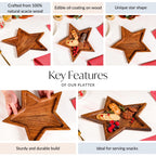 Acacia Wood Star Serving Platter 31x27cm Nestasia
