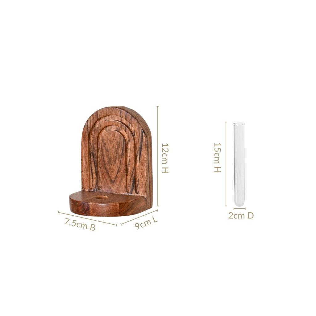 Acacia Wall Mounted Test Tube Planter Set Of 2 Nestasia