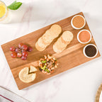 Acacia Wood Cheeseboard With Set Of 3 Small Bowls 50ml Nestasia