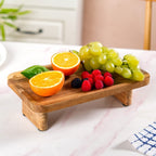 Versatile Wooden Riser Platter 10 Inch Nestasia