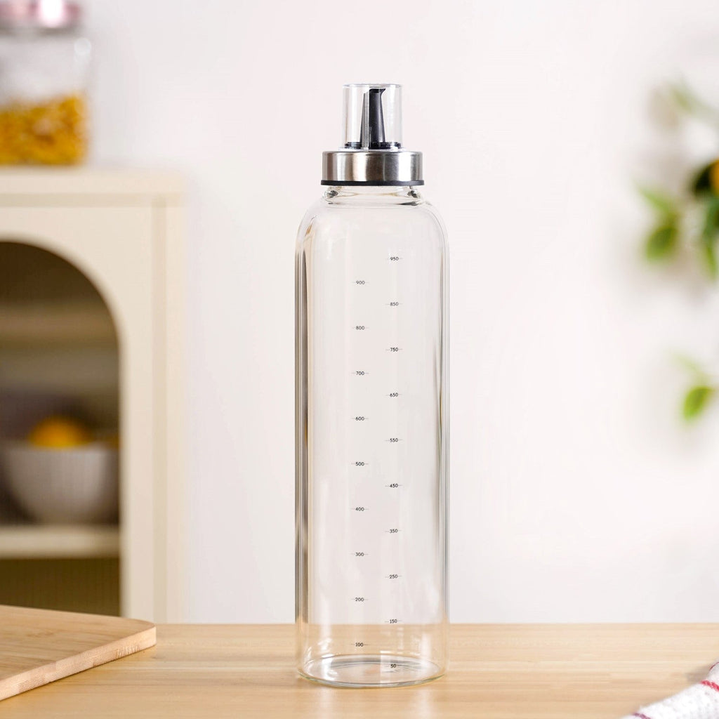 Accurate Pour Glass Oil And Vinegar Dispenser Bottle 1000ml Nestasia