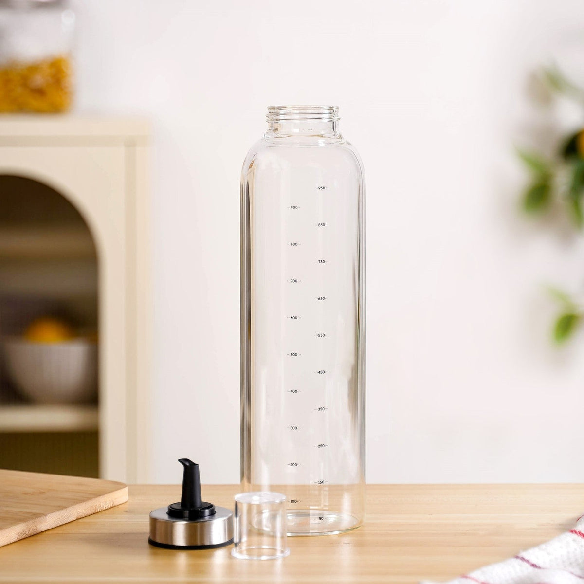Accurate Pour Glass Oil And Vinegar Dispenser Bottle 1000ml Nestasia