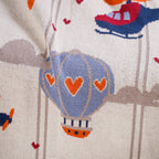 Adventure Travel Knitted Kids Cotton Throw Blanket 153x130cm Nestasia
