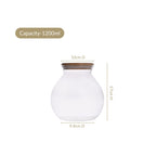 Round Shape Airtight Glass Jar Set Of 2 Large 1200ml Nestasia