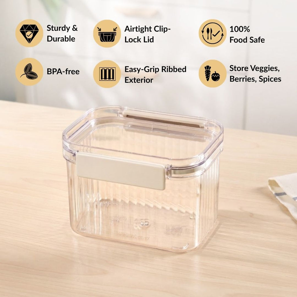 Airtight Storage Container With Clip Lock Lid 650ml Nestasia
