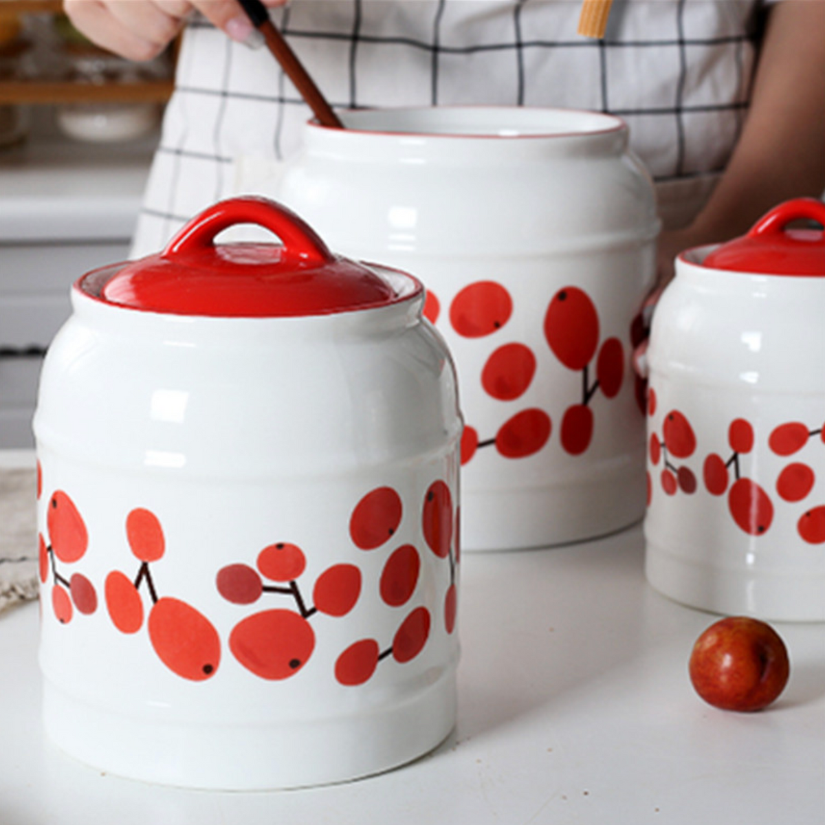 Airtight Jars Red Nestasia
