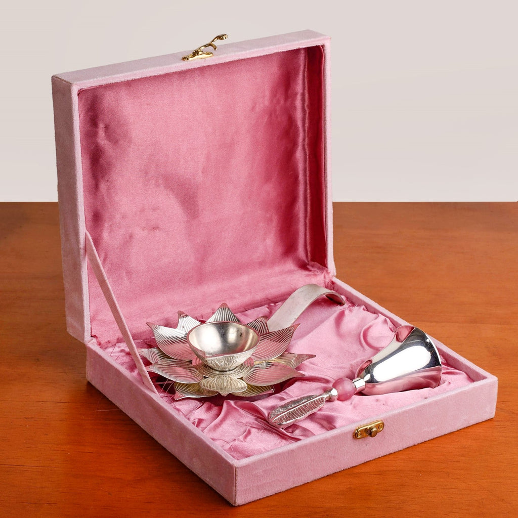 Lotus Diya And Ghanti Set Nestasia