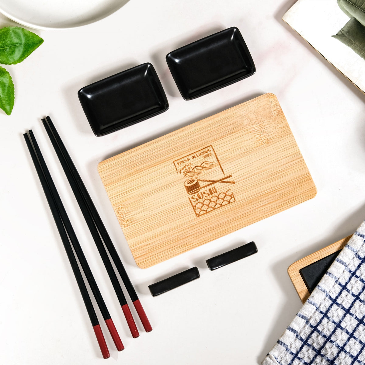 All In One Sushi Serving Kit Set Of 7 Nestasia