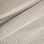All Season Waffle Sofa Throw Blanket Beige White 220x200cm Nestasia