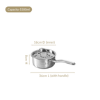 Tri Ply Stainless Steel Deep Saucepan 1500ml Nestasia