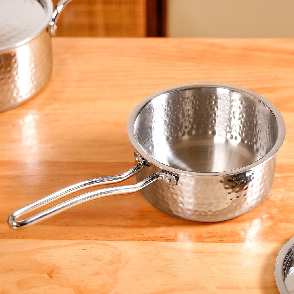 Tri Ply Stainless Steel Deep Saucepan 1500ml Nestasia
