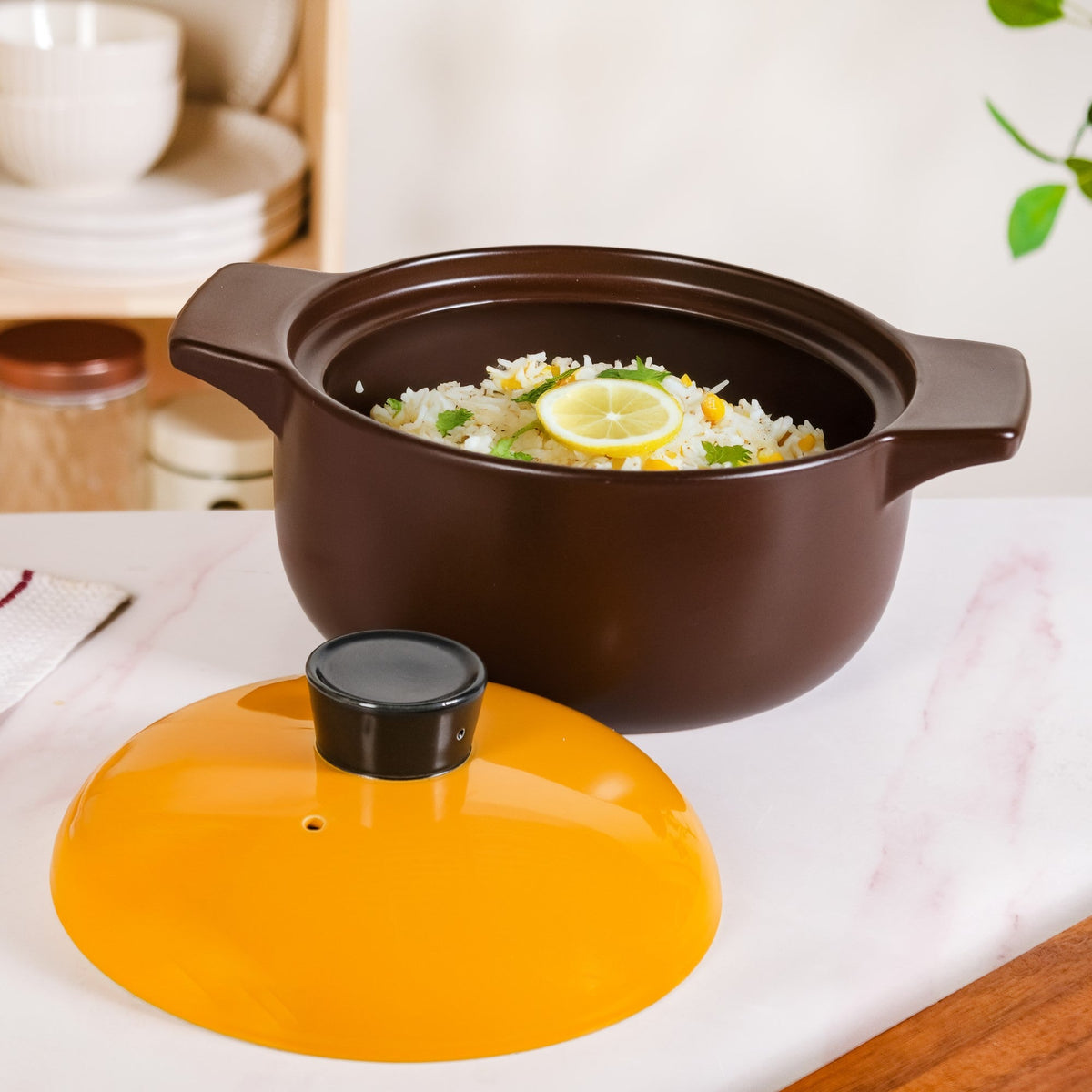 Clementine Ceramic Cooking Pot 4000ml Nestasia