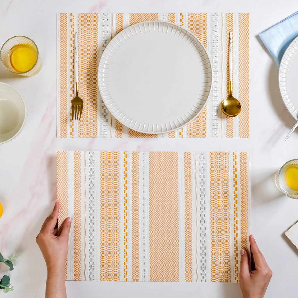 Amber Sunrise Table Mat Set Of 6 Nestasia