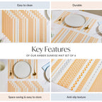 Amber Sunrise Table Mat Set Of 6 Nestasia
