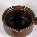 Amber Ceramic Sauce Pan With Handle And Lid 1000ml Nestasia